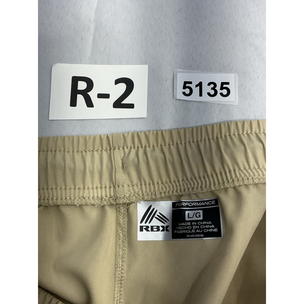 Mens RBX Performance Pullon Athletic Shorts Large Tan Elastic Waist - Picture 4 of 7